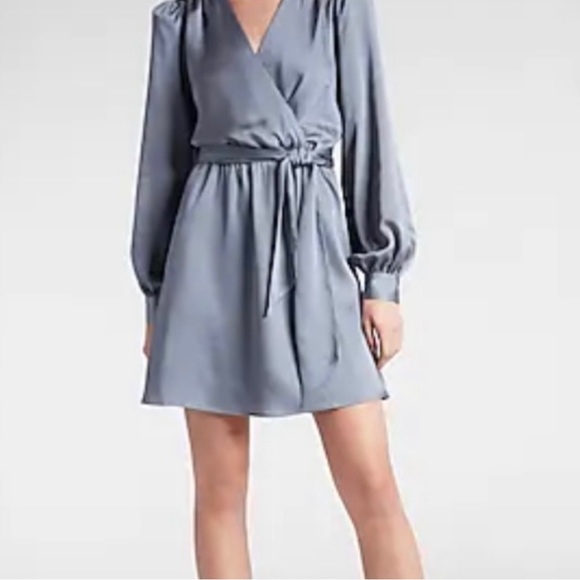 NEW Express Wrap Front Dress - Picture 2 of 9
